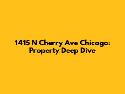 1415 N Cherry Ave Chicago: Property Deep Dive