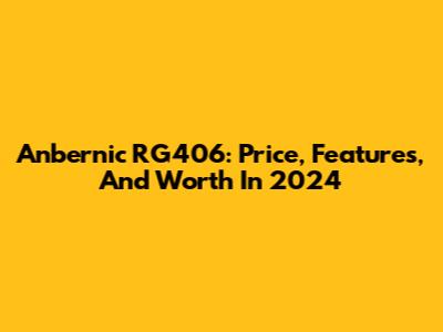 Anbernic RG406: Price, Features, And Worth In 2024