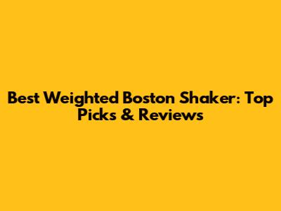 Best Weighted Boston Shaker: Top Picks & Reviews