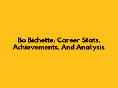 Bo Bichette: Career Stats, Achievements, And Analysis