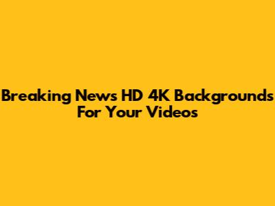 Breaking News HD 4K Backgrounds For Your Videos