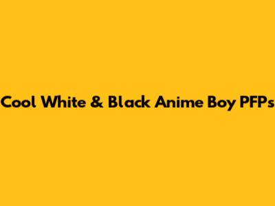 Cool White & Black Anime Boy PFPs
