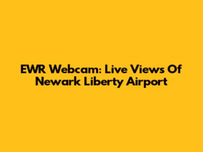EWR Webcam: Live Views Of Newark Liberty Airport