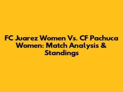 FC Juarez Women Vs. CF Pachuca Women: Match Analysis & Standings