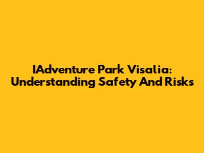 IAdventure Park Visalia: Understanding Safety And Risks