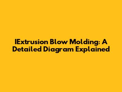 IExtrusion Blow Molding: A Detailed Diagram Explained