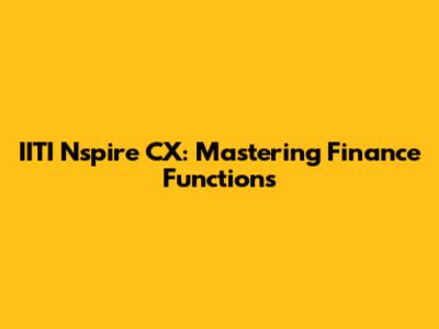 IITI Nspire CX: Mastering Finance Functions