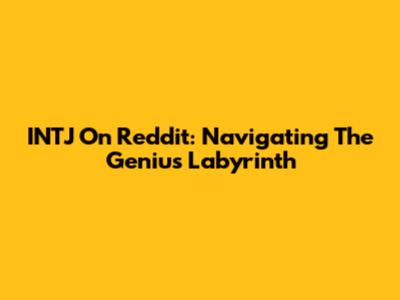 INTJ On Reddit: Navigating The Genius Labyrinth