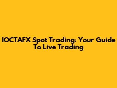 IOCTAFX Spot Trading: Your Guide To Live Trading