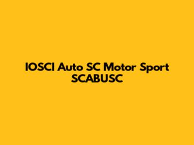 IOSCI Auto SC Motor Sport SCABUSC