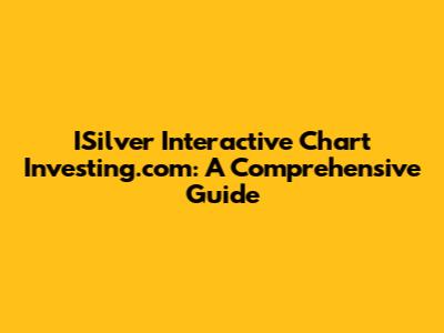 ISilver Interactive Chart Investing.com: A Comprehensive Guide