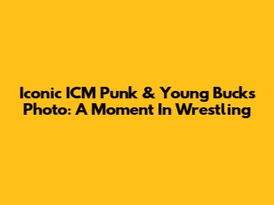 Iconic ICM Punk & Young Bucks Photo: A Moment In Wrestling