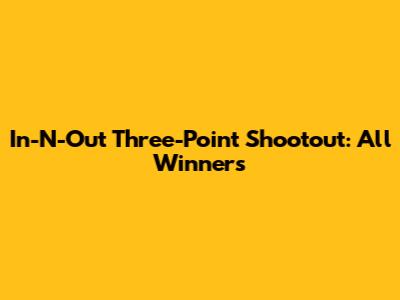 In-N-Out Three-Point Shootout: All Winners