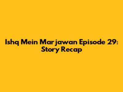Ishq Mein Marjawan Episode 29: Story Recap