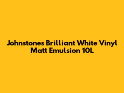 Johnstone's Brilliant White Vinyl Matt Emulsion 10L