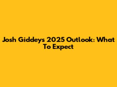 Josh Giddey's 2025 Outlook: What To Expect