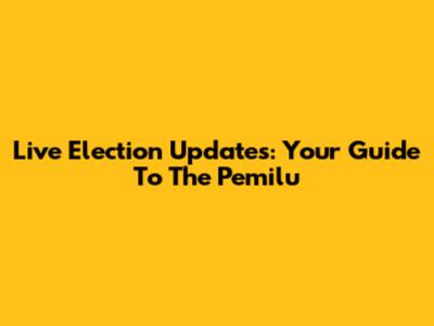 Live Election Updates: Your Guide To The Pemilu