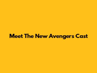 Meet The New Avengers Cast