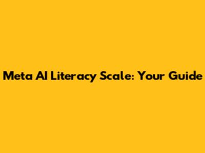 Meta AI Literacy Scale: Your Guide