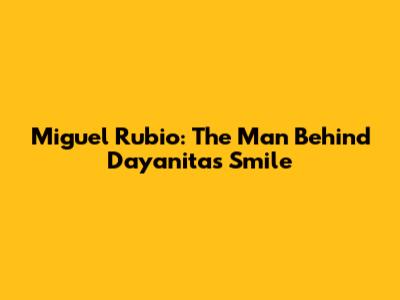 Miguel Rubio: The Man Behind Dayanita's Smile