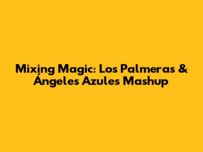 Mixing Magic: Los Palmeras & Ángeles Azules Mashup
