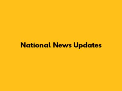 National News Updates