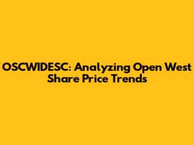 OSCWIDESC: Analyzing Open West Share Price Trends