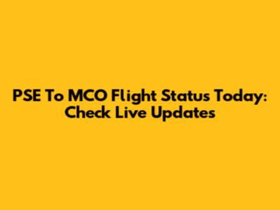 PSE To MCO Flight Status Today: Check Live Updates