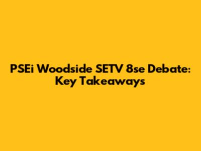 PSEi Woodside SETV 8se Debate: Key Takeaways