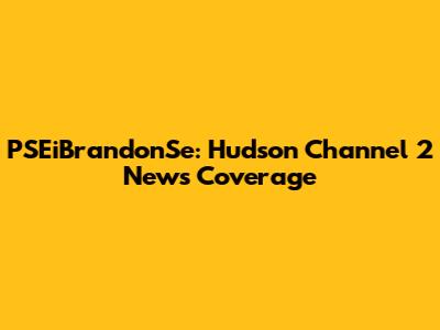 PSEiBrandonSe: Hudson Channel 2 News Coverage
