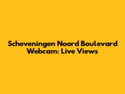 Scheveningen Noord Boulevard Webcam: Live Views