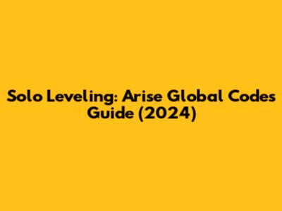 Solo Leveling: Arise Global Codes Guide (2024)