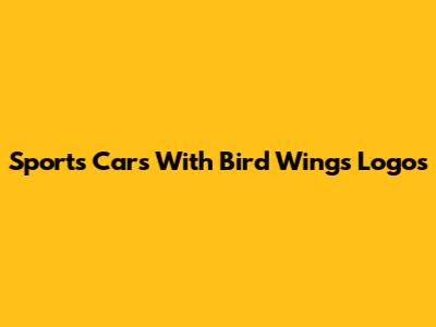 Sports Cars With Bird Wings Logos