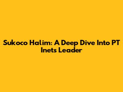 Sukoco Halim: A Deep Dive Into PT Inet's Leader