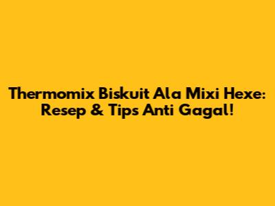 Thermomix Biskuit Ala Mixi Hexe: Resep & Tips Anti Gagal!
