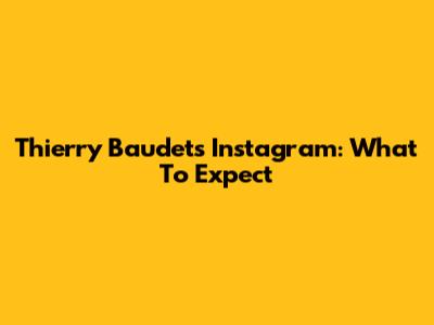 Thierry Baudet's Instagram: What To Expect
