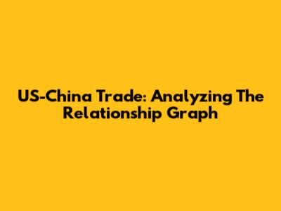 US-China Trade: Analyzing The Relationship Graph