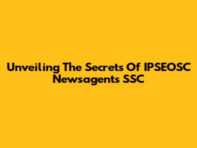 Unveiling The Secrets Of IPSEOSC Newsagents' SSC