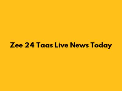Zee 24 Taas Live News Today