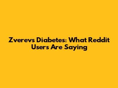 Zverev's Diabetes: What Reddit Users Are Saying